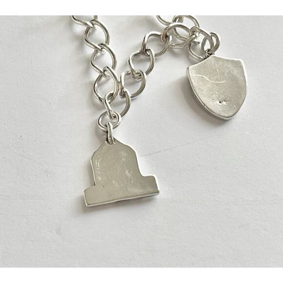 1960s 925 Sterling St. Thomas Aquinas Catholic School Dallas TX 4-Charm Bracelet - Picture 9 of 12